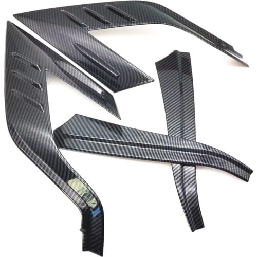 4Pieces Carbon Fiber Look Vehicle Tail Light Cover For Toyota New RAV4 2019-2021