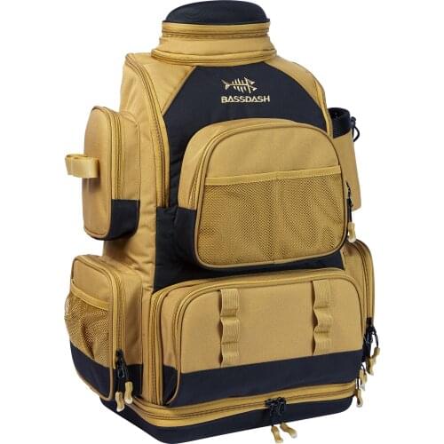 Bassdash Multifunctional Fishing Tackle Backpack with Protective Rain Cover Lightweight Tactical Soft Tackle Box