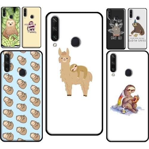 Cute Lovely Cozy Sloth Animal For Huawei Y3 Y5 Y6 Y7 2017 2018 Y9 Prime 2019 Y7A Y6P Y5P 2020 Nova 5T 2i 3i Phone Case