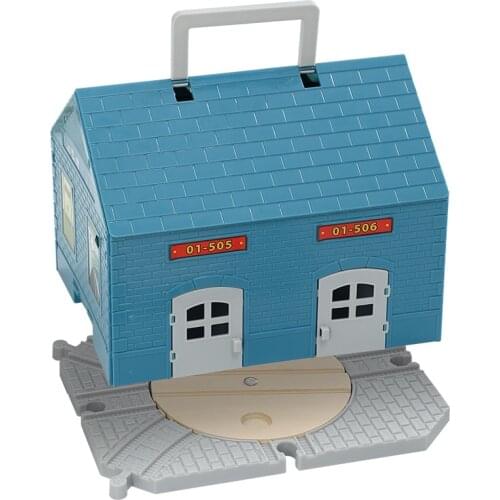 Children Small Train Track Scene Accessories Small Train Track Toy Train Track Multi-purpose Storage Box House Compatible Wooden