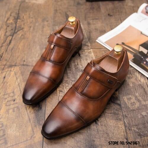 Designer British Gentleman Patchwork Bullock Shoes For Men Casual Oxford Formal Dress Wedding Footwear Sapatos Tenis Masculino