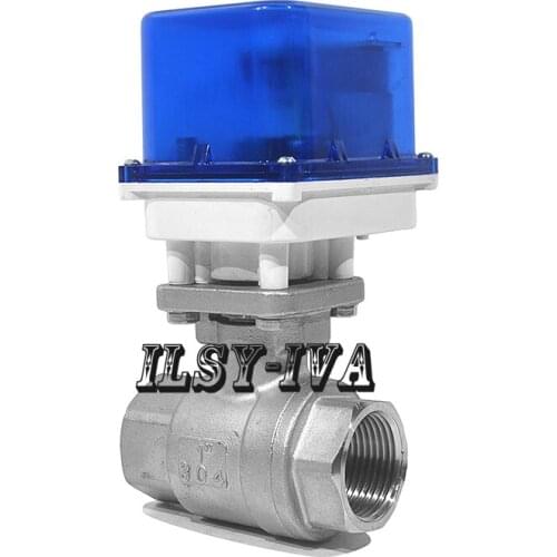 DN25 Stainless steel motorized ball valve,two way DC12V/24V fixed-type electric ball valve