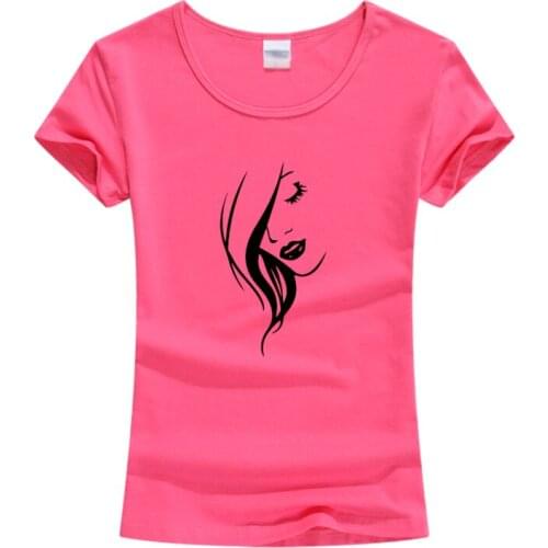 Beauty Salon T-Shirt Women New Summer Lycra cotton Tops Barber Hairdresser Gift T Shirts For Girl Hipster Tee Shirt