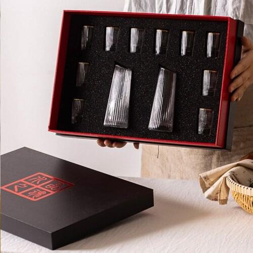 Handmade Crystal Wine Glasses Set Japanese Style Sake Wine Luxury Glasses Set Hot Wine Jug Vino Accesorio Bar Accessories DG50BS