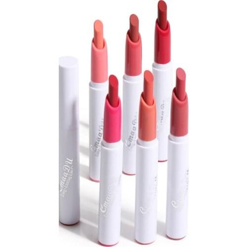 CmaaDu 6 Colors Matte Lipstick Moisturizing Waterproof Lipstick Pen Not Easy To Fade Long Lasting Lipstick Lip Cosmetic TSLM2