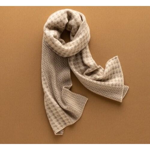 MERRILAMB 2021 High Quality 100% Pure Cashmere Women Scarf Winter Fashion Keep Warm Knitted Pattern Long Scarf 160*30