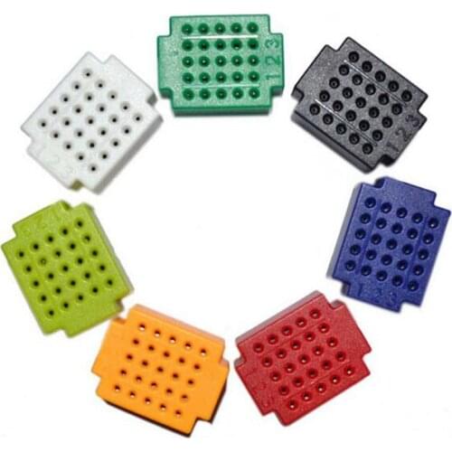 7pcs Mini 25 Points Breadboard Solderless Prototype Tie-point