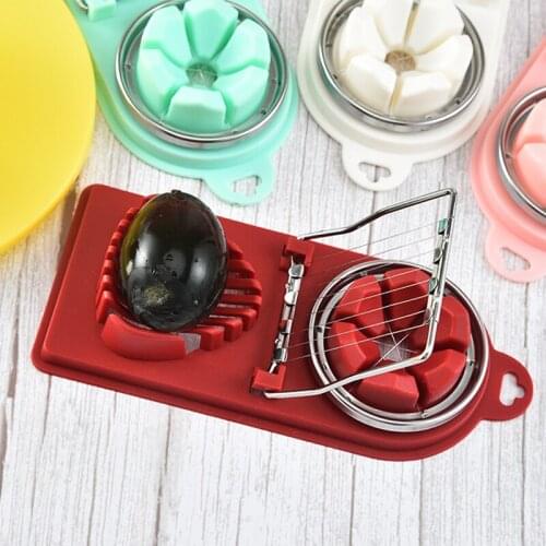 Multifunctional Egg Slicer Cutter 2 in 1 Egg Cutter Stainless Steel Fruit Slicer For Kitchen Accessories NIN668