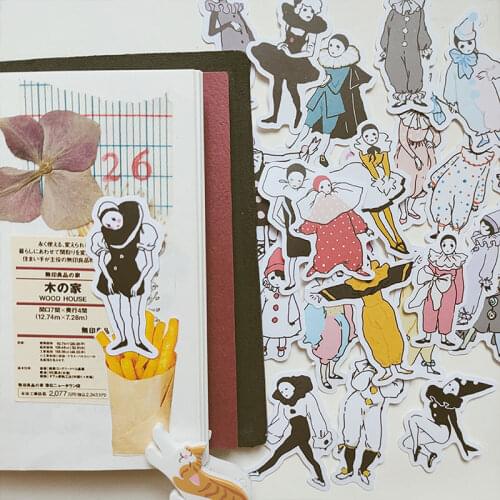 30pcs Masked Clown stickers/Scrapbooking Stickers /Decorative Sticker cute DIY Craft Photo Albums
