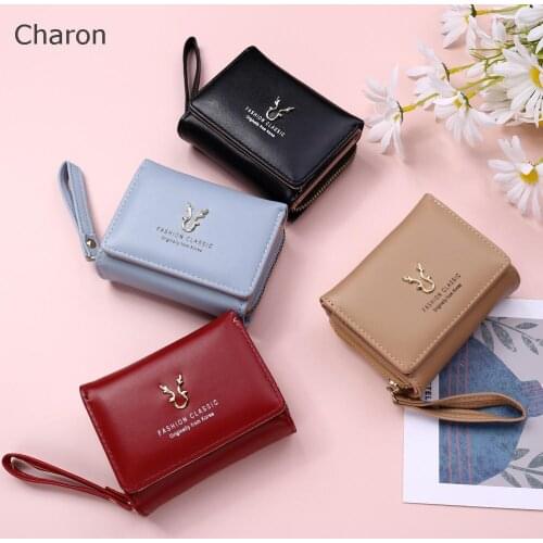 2021 New Fashion Womens Wallet Short Women Coin Purse Wallets For Woman Card Holder Small Ladies Wallet Female Hasp Mini Clutch