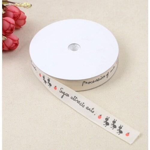 New DIY Ribbon 1.5cm*20 Yards Clothing Dress Gift Packaging Accessories Decoration Cake Gift Box Packaging Ribbon Cotton Belt