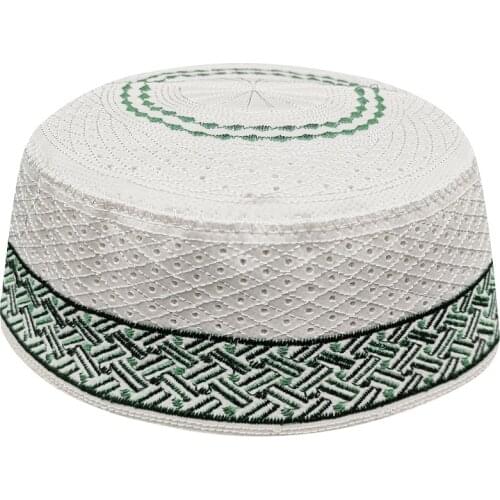 Wholesale Man Saudi Arabic Islamic Muslim Prayer Hat Turban Fashion Muslim Cap Hats Men Islam Egyptian Kufi Topi Hui Je Bonnet