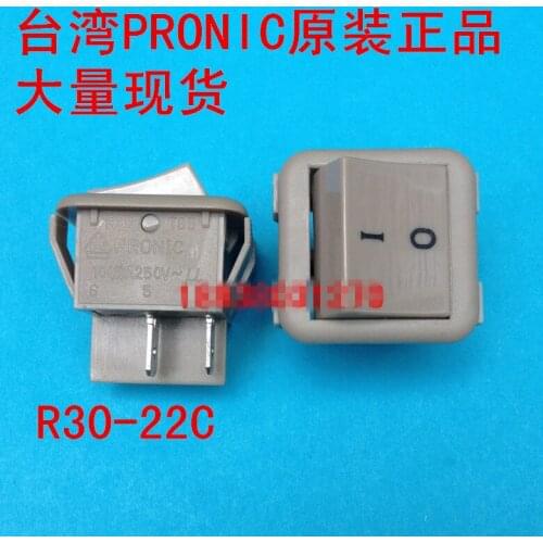 Original new 100% import R30-22C rocker switch warpage switch R30-22C-33 dark grey 10A 250VAC 15A 125VAC