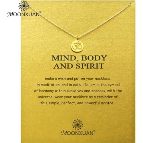 Dogeared Om Disc Charm Gold Chain Necklace Women Jewelry Choker Collares De Moda 2019 Collier Collar Kolye Ketting Chains Femme