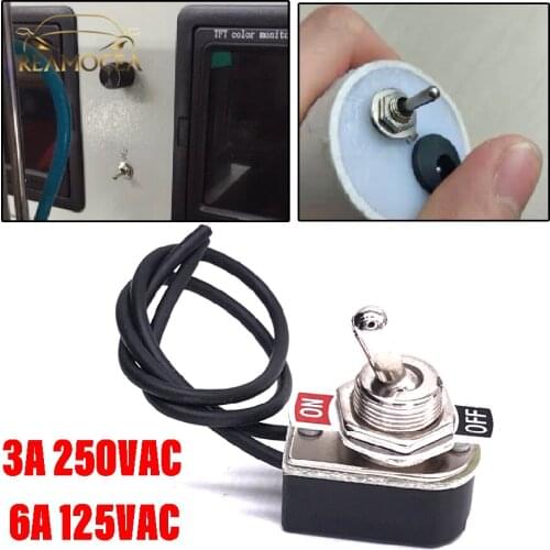 Reamocea 3A/6A 250V AC On-Off Prewired Standard Toggle Switch SPST Contacts Switch with Wire For Electrical Use Motorcycle CARS