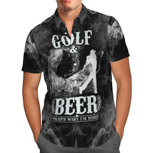 Love Golf 3D Beach Hawaiian 2021 Summer Shirt Short Sleeve Shirt Streetwear Oversized Breathable Camisa Social Chemise Homme-10