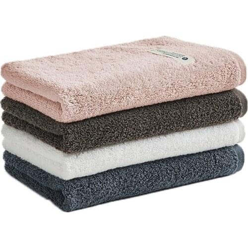 Modern home pure color absorbent thick cotton towel, high-end soft adult home hotel wash towel and bathroom towel