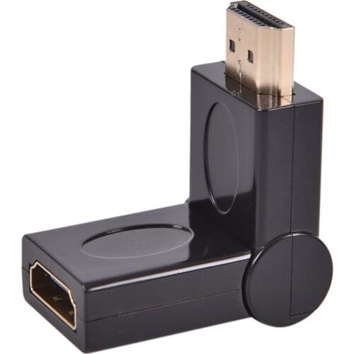 Portable 180/360 Degree Micro HDMI Male To HDMI Female Rotating 90 Right Angle Adapter Convertor Cable for Tablet