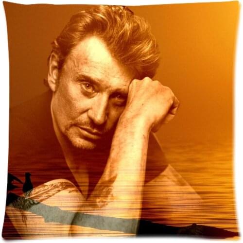 Bedding Johnny Hallyday Cushion Cover Custom Pillow Cover Decorative Pillow Case Sofa Seat Car Soft Polyester Pillowcase