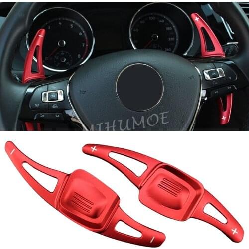 Steering Wheel Gear Shift Paddle Extension For VW Tiguan Atlas Teramont Arteon Golf Alltrack Red