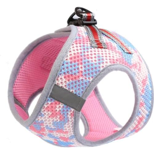 Mesh Pet Vest Harness Breathable Small Dog Puppy Cat Vest Harness Collar And Leash Set For Chihuahua Pug Bulldog Cat arnes perro