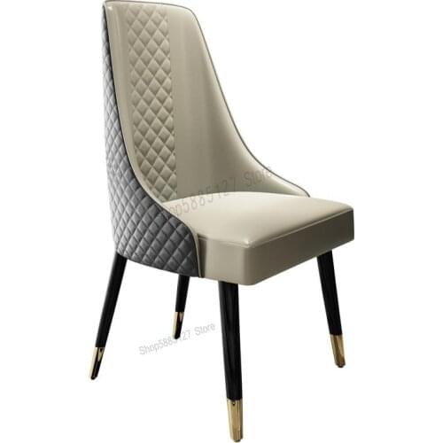 Nordic Chair Backrest Stool Wrought Iron Dining Chair Adult Modern Minimalist Office Chair Creative Leisure Home Dining Table An