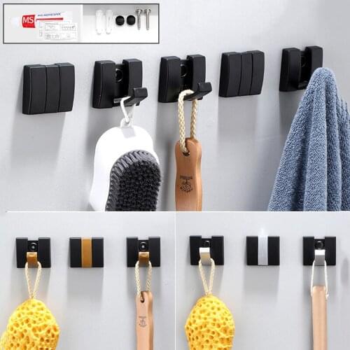 Foldable Wall Hook Invisible Folding Aluminum Wall Mount Hook Headphones Holder Coat Hook Creative Clothes Hook for Kitchen