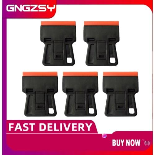 5pcs Mini Small Razor Scraper Plastic 1.5 inch Double-edged Scraper Blades Film Glue Remover Window Tints Cleaning Scraper 5E19