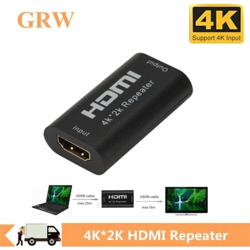 Grwibeou 4K x 2K HDMI Extender Repeater Up to 40M V1.4 3D 1080P HD Adapter Signal Amplifier Booster Over Signal HDTV DVD