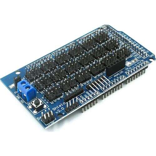 5pcs/lot V1 MEGA Sensor Shield V1.0 V2.0 MEGA 2560 Support IIC, Bluetooth, SD, robot parts mega2560 Sensor Shield in stock
