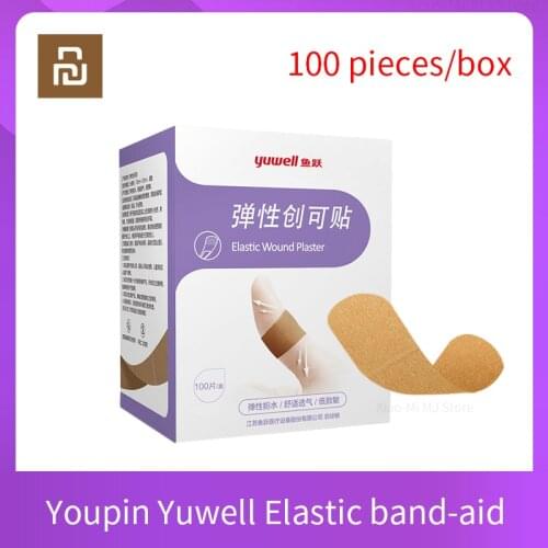 Youpin Yuwell Elastic Band-Aid 100 Pieces Waterproof and Breathable Medical Band-Aid Hemostasis and Wear-resistant Heel