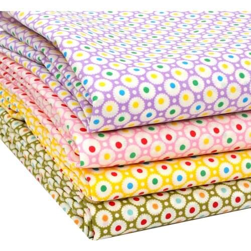 Polyester Fabric By Half The Meter Sewing Fabrics Color Dots Printed Cloth Sheets Dress Making DIY Craft Supplies 45*150 cm 1pc