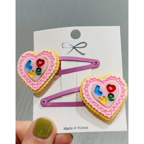 2Pcs/Set Girls Cute Heart Shape Stars Hair Clips Kids Lovely Hairpins Headband Barrettes Children Fashion Hair Accessories Gift