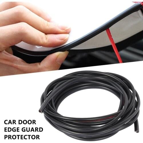 5M Car Door Edge Styling Moulding Black Rubber Scratch Protector Anti Collision Scratch Car Door Rubber Sealing Strips Sticker