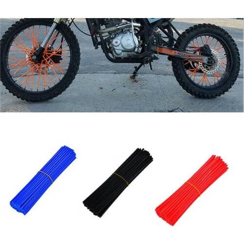 72Pcs Motorcycle Bike Wheel Spokes Cloths Rims Skin Protective Cover Decor Bike Spoke Skins Covers Bicycle Wraps Protector Kit