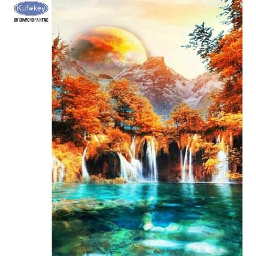 Mazayka diamond embroidery autumn landscape,diamond painting,full diamond mosaic picture of rhinestones cross-stitch home decor
