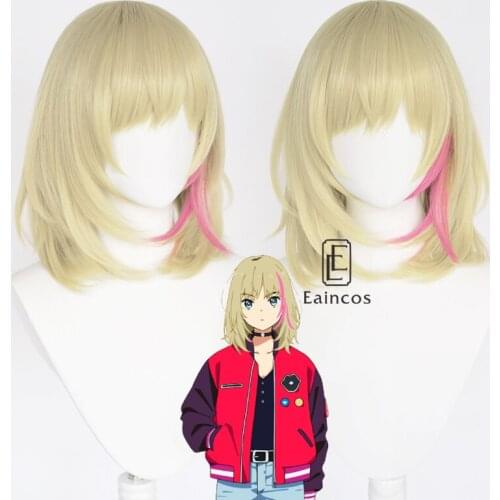 Anime WONDER EGG PRIORITY Rika Kawai Cosplay Wig Short Heat Resistant Synthetic Hair Women Halloween Party Role Play Wigs