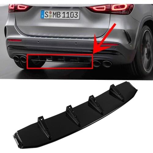 Car Styling Rear Bumper Lip Diffuser Spoiler Splitter for Mercedes Benz GLA180 GLA200 GLA220 GLA250 GLA35 GLA45 AMG H247 2020