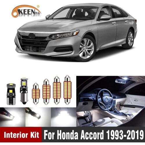 White Canbus Car Led Bulbs Interior Light Kit for Honda Accord 1993-2014 2015 2016 2017 2018 2019 Reading Dome Lamp