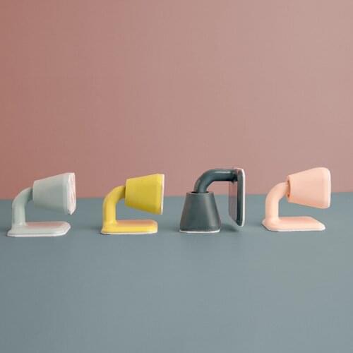 Mute Non-punch Silicone Door Stopper Touch Toilet Wall Absorption Door Plug Anti-bump Door Holder Gear Gate Resistance