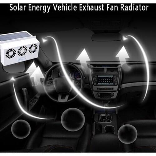 Solar Powered USB Dual-mode Power Supply Car Window Radiator Exhaust Fan Auto Air Vent Fan Ventilation Radiator Cooling System