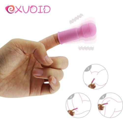 EXVOID Silicone Finger Vibrator Adult Products Clitoris Stimulator G-spot Massager Sex Toys for Couples Women Lesbian Sex Shop