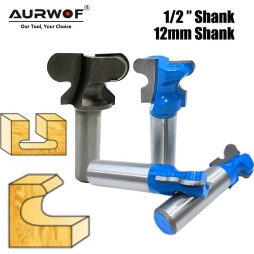 12mm 1/2" Shank 12.7mm Double Finger Router Bits for Wood Industrial Grade Milling Cutter Woodworking Tools MC03190