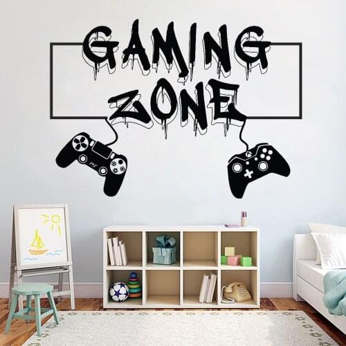 Gamer Wall Decor Controller Wall Decals Video Game Gaming Zone Wall Sticker Gamer Dad Life Bedroom Decor Vinyl Art Decal C136
