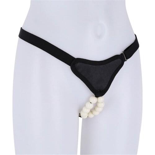 Hot Elastic G String T Back Thongs With Beaded Ring Fetish Fantasy Sex Stimulating Massage For Women Underwear Erotic Lingerie
