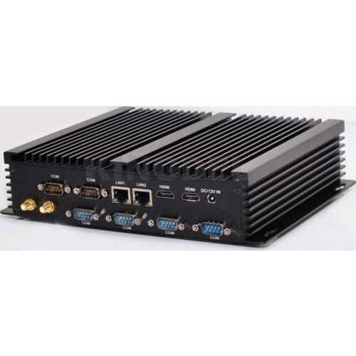 Kingdel 2016 New Model Fanless Industrial Mini PC Windows10 Intel Core i3 4010u 8GB RAM 256G SSD 6 RS232 2 LAN 2 HDMI 8 USB WiFi