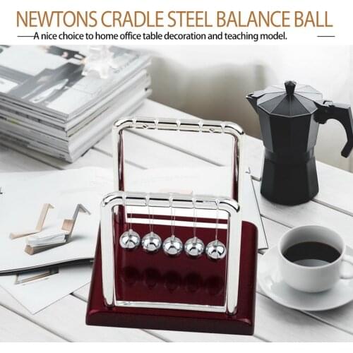 Newtons Cradle Steel Balance Ball Physics Science Pendulum Desk Toys Games Desk Home Decoration