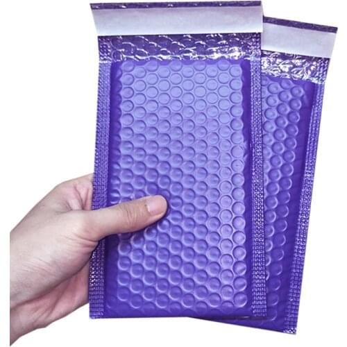 10PCS #000 4x8" 12x18cm Purple Poly Bubble Mailer Padded Envelope Self Seal Mailing bag gift bubble envelope Postal shipping Bag