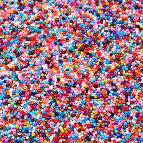 2mm Opaque Glass Seed Beads Charm Crystal Spacer Glass Beads for Jewelry Making Bracelets DIY Handmade Accessories