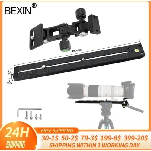 Telephoto Lens Support Long Quick Release Plate Camera Slide Rail Mount Plate Bracket For Manfrotto Head Tripod Hydraulic Head
